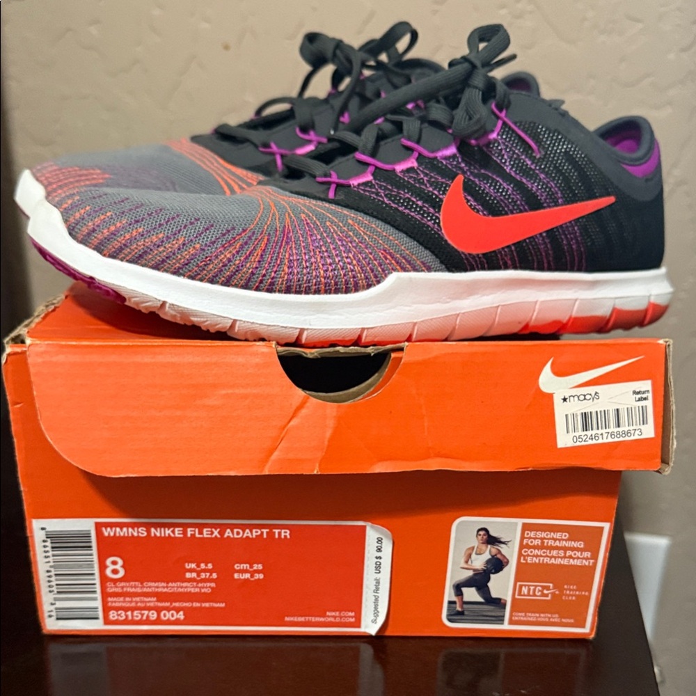 Nike Women's Flex Adapt TR Black and Pink Athletic Shoes